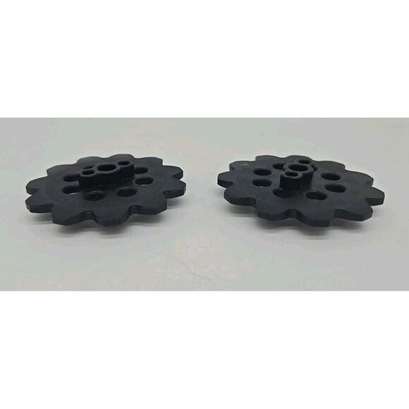 2 Knex Sprocket Gears 6mm Hole Black Replacement Parts Two Pieces Plastic 517900 - Picture 4 of 6